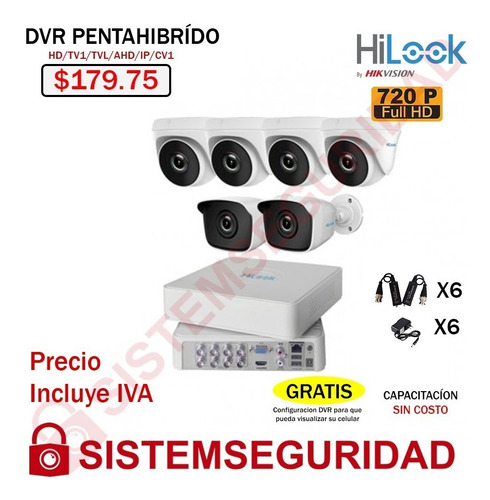 Imagen 6 de 10 de Kit 2 6 8 16 Camaras Seguridad Cctv Hd 720p 1080p Hilook
