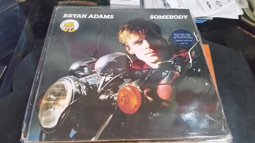 Bryan Adams Somebody Vinilo Maxi Con Poster Impecable Uk