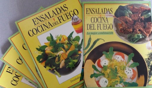 Colección Ensaladas Y Cocina Del Fuego 4 Tomos