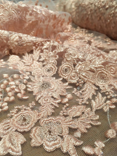 Imagen 1 de 1 de Tul Bordado De Hilo De Seda Importado - Mariages Sedería A3