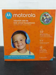 Auricular Motorola Kids Wired Headphones Squads 200 Pk Bl