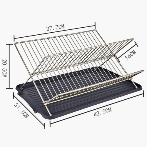 Imagen 3 de 10 de Secaplatos Escurridor De Platos Tipo Tijera Cromado Vonne