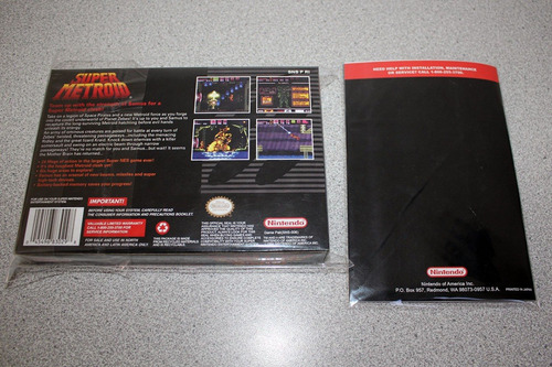 Imagen 2 de 5 de Caja Custom Y Manual Custom Para Super Metroid Snes