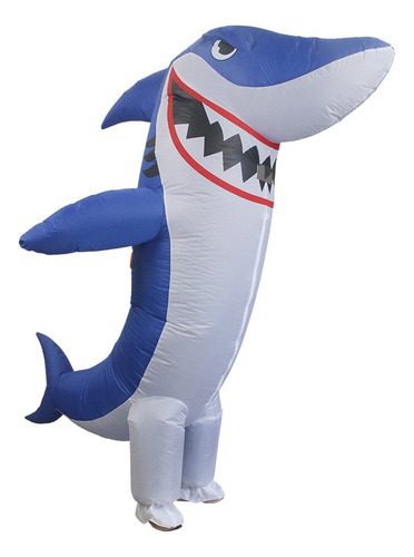 Disfraz Inflable De Halloween Tiburón Shark Tibu Premium Toda Ocasión - 2 Tallas Disponibles