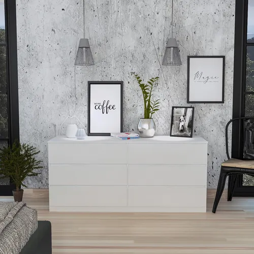Cómoda Doble Asteria Blanco