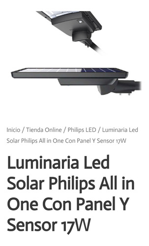 Foco Solar Philips Con Sensor De Movimiento 