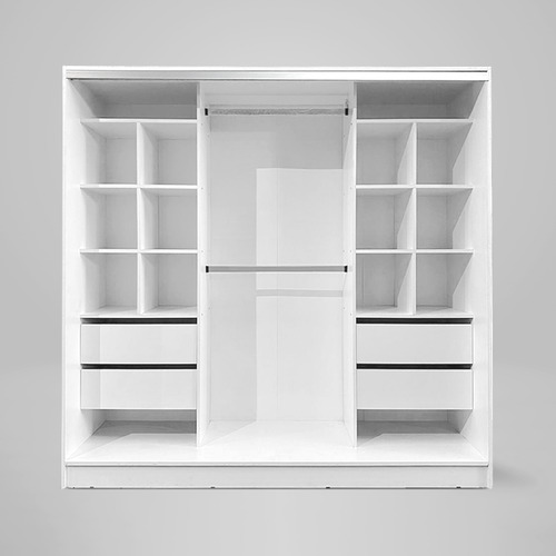 Placard Puertas Corredizas 180 X 56 X 180 Cm Moderno Cubos