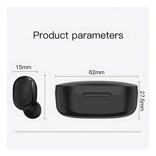 Auriculares Bluetooth Compatible Iphone 11 12 13 14 15 Negro