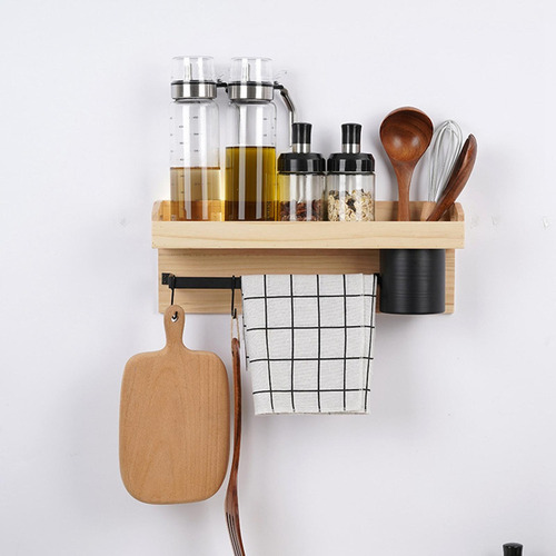 Estante De Pared For Cocina, Ganchos For Abrigos,