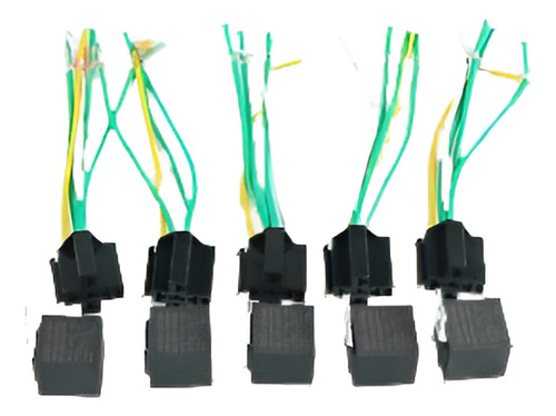 5 X 12v 30/40a Automotriz Spdt Relé De 5 Pines Con Conector 