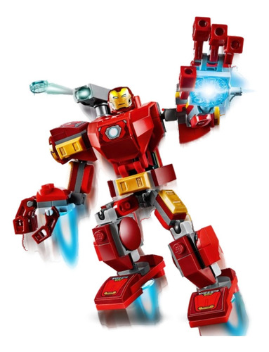Imagen 2 de 3 de Bloques para armar Lego Marvel Iron Man mech 148 piezas en caja
