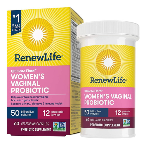 Renew Life Probiótico Mujer 50 Billones Vaginal 60 Cápsulas Sabor Sin Sabor