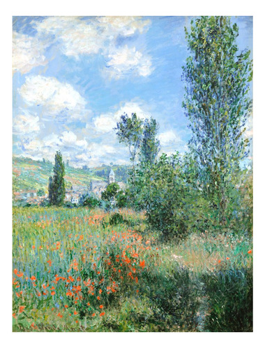 Tela Canvas Para Quadro Monet Vista De Vétheuil 60x79