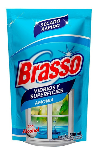 Brasso ® Vidrios Y Superficies, Repuesto 500 Ml