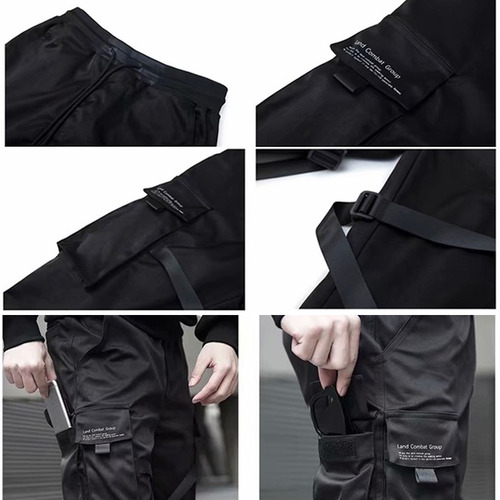 Imagem 9 de 9 de Calças Cargo Casual Harem Joggers Hip Hop Masculina