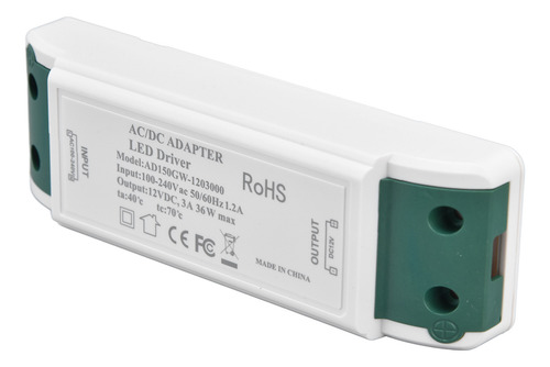 Controlador De Fuente De Alimentación Led Dc 12v 36w 3a