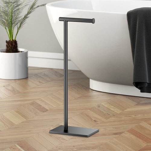 Imagen 2 de 3 de Gatco Negro Metal Accesorio Baño Soporte Papel Higienico