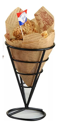 Xm Cono Soporte Pizzas Papas Gajo Francesa Acero Inoxidable