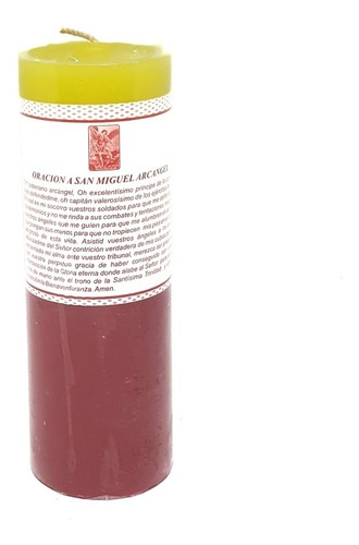 Veladora A San Miguel - 100% Parafina - 6cmx18cm - 2und