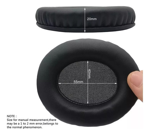 Ath M50x Pad De Couro Sintético Almofada Espuma Viscoelástic