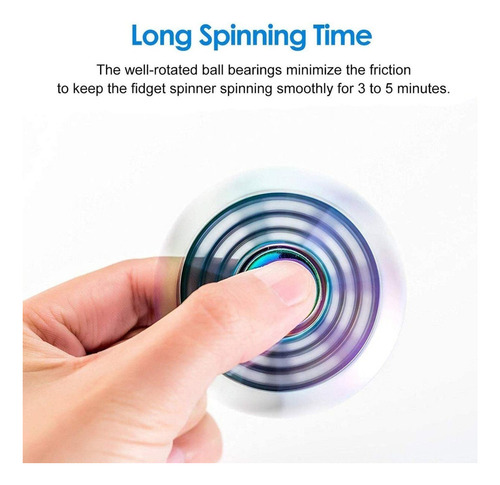 5pcs Rainwbow Snitch Fidget Dedos Mão Spinners Metal