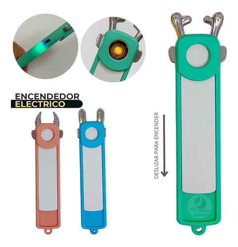  Encendedores Electricos Con Carga Usb Pack 3