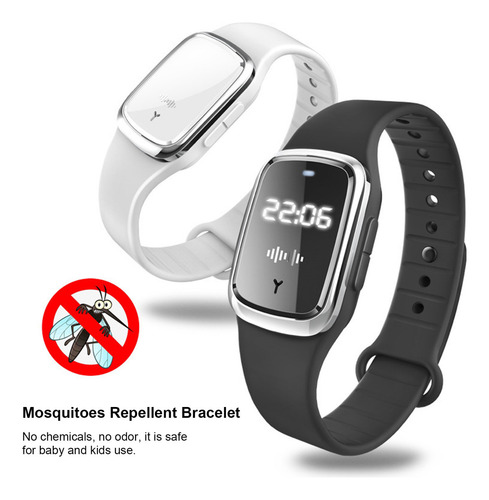 Pulsera Para Mosquitos Con Pantalla De Tiempo Y Temperatura