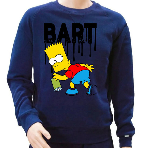 Buzo Felpa Adulto Bart Simpson Excelente Calidad 