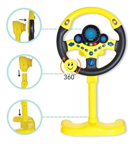 . Volante De Simulação De Brinquedo Para Um Banco Traseiro