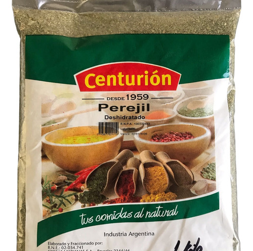 Perejil Deshidratado Marca Centurión Bolsa X 1 Kg