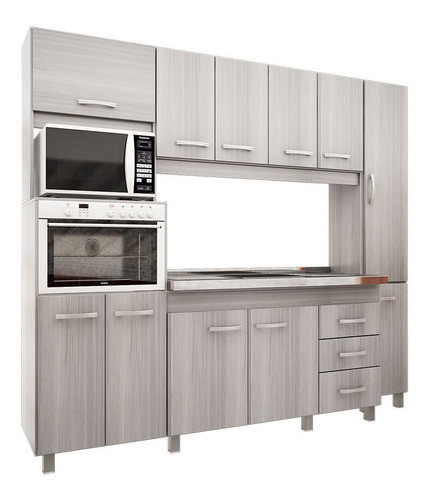 Cocina Compacta Calida Orlandi 326 2.16m Jacarandá Cuo