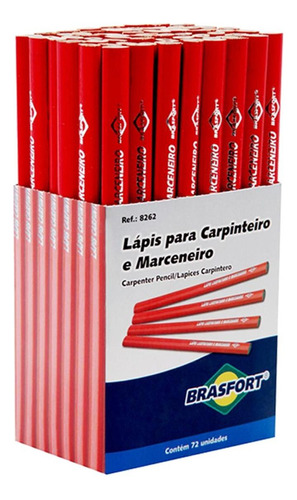 Lapis Carpinteiro/marceneiro Brasfort Caixa Com 72