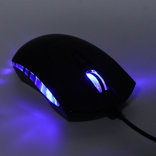Mouse De Escritório Com Fio, Azul, Retroiluminado, Tipo C, M