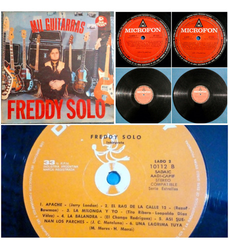 Lote Freddy Solo Y Los 4 Planetas 3 Vinilos Lp Leer Estándar