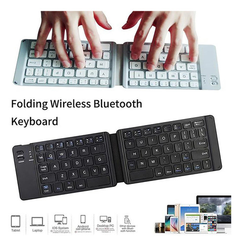 Mini Teclado Plegable Inalámbrico Bluetooth Portátil De Viaj