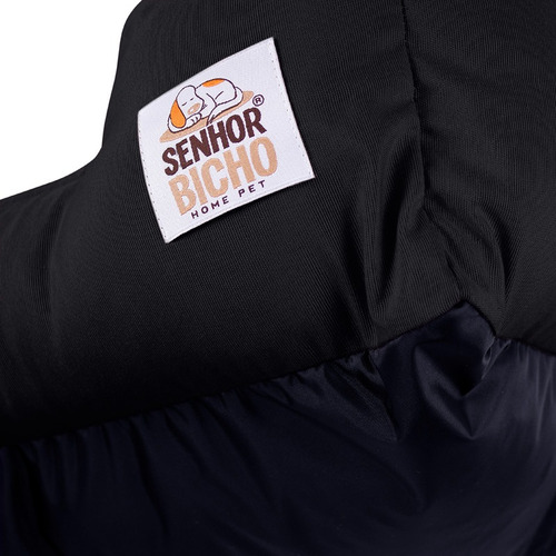 Cama De Cachorro Com Zíper Impermeável 53x53 Senhor Bicho Cor Preto Desenho Liso