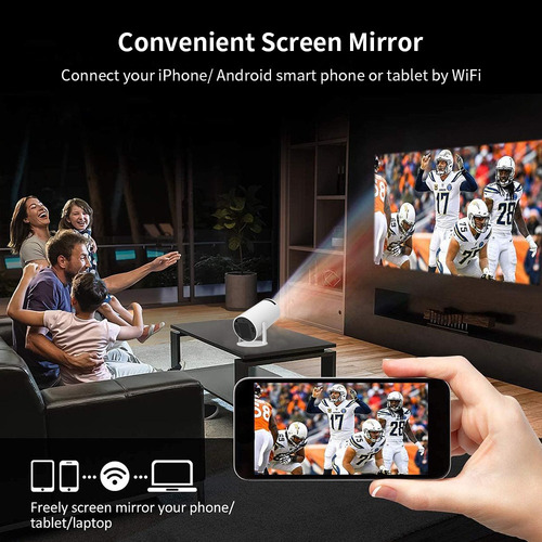 Proyector Mini Cañon Led 4k Smart Tv Android 8000 Lúmenes