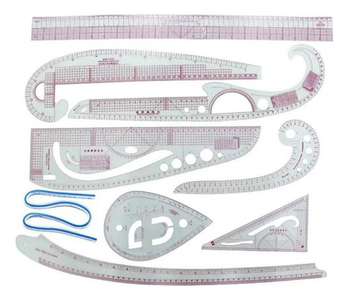 Qz1 Juego De Reglas De Corte Para Coser De Dibujo, 9 Piezas