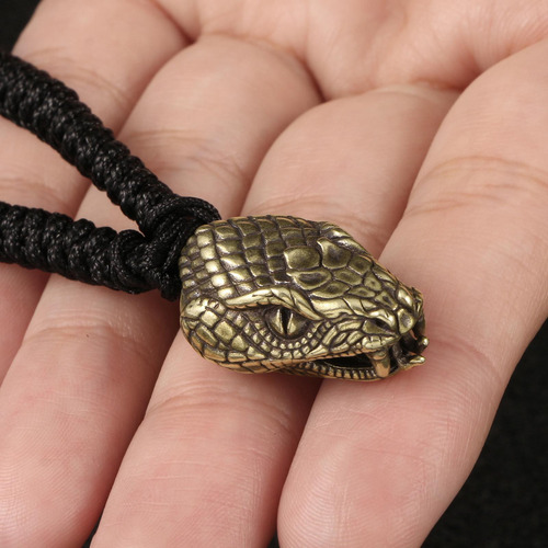 Accesorio De Cuentas De Cabeza De Serpiente De Latón,