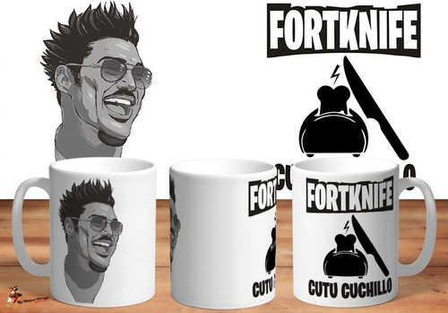 Taza De Ceramica Ricardo Fort Fortknife Cutu Cuchillo