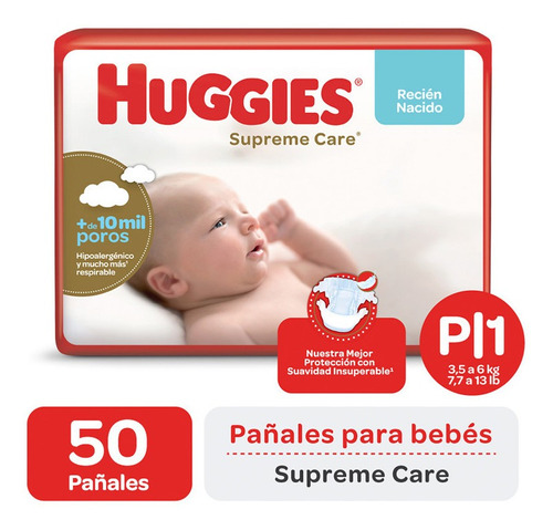 Pañales Huggies Supreme Care Ahorrapack P 50 Unidades