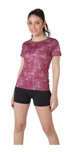 Remera Running Mujer Taylor Bordo Yakka