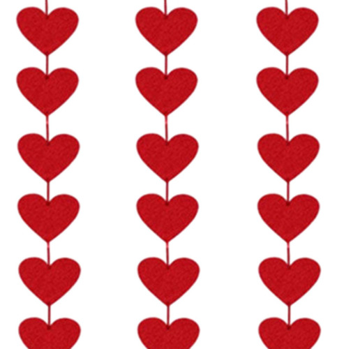 Guirnalda De Corazón De Fieltro Para Decoración 72 Piezas