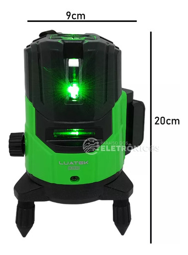 Nível Laser Verde 5 Linhas Base Giratória 360º 6 Pontos 5mts