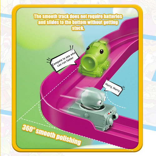 Trans Vs Zombies Adventure Rail Car Toy Chomper Peashooter
