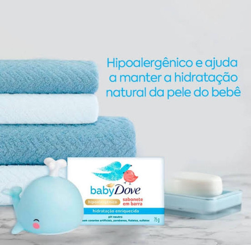 Sabonete Em Barra Dove Baby Hipoalergico 75g - Kit Com 6