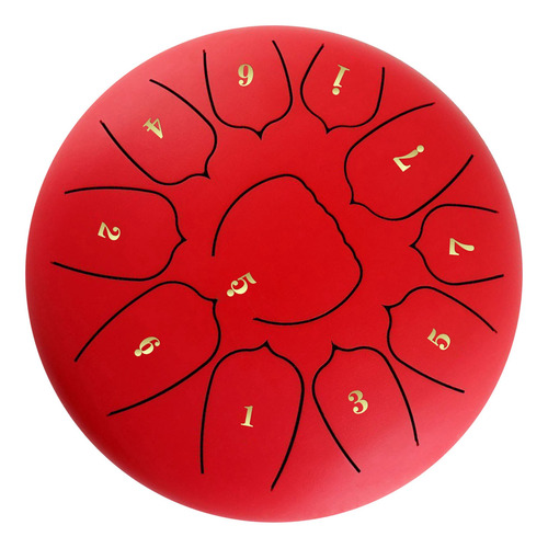 Tambor Handpan Con Mazo De Tambor, Lengüeta De Acero De 6 Pu