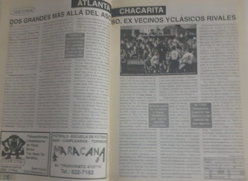 Revista El Tablón 4 La Historia De Atlanta Chacarita (Usado)