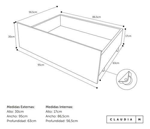 Cajones Ruedas Bajo Cama Paraiso Organizador X2 Cajoneras