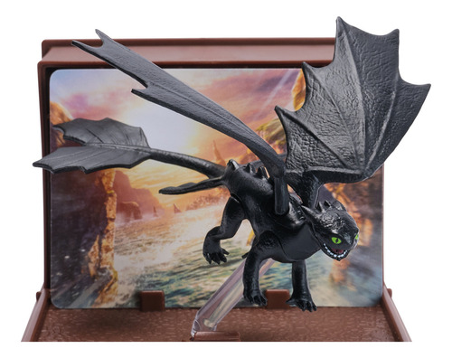 Dreamworks, Dragons, How to Train Your Dragon, Universo de Berk: Set del Libro de los dragones, 3 dragones coleccionables y cartas con soportes de exhibición para niños a partir de 4 años